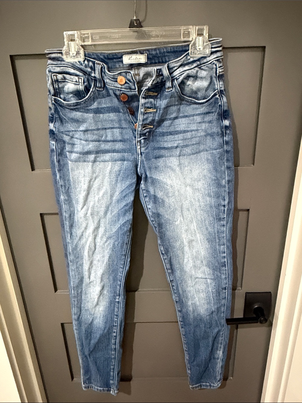 KanCan Mid-Rise Button-Fly Women’s Jeans - Blue